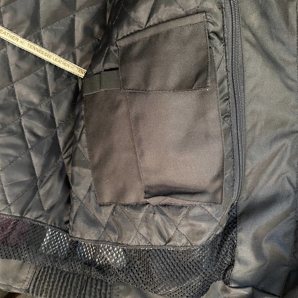 Tennessee Leather Inc Zip Out Liner Motorcycle Jacket black and Purple Corset XL - Picture 8 of 11